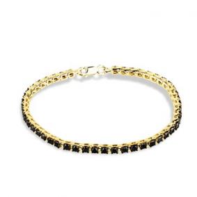 Браслет из лимонного золота Мастер Бриллиант 06M10-320362-05-48 с чёрным бриллиантом 06M10-320362-05-48 фото