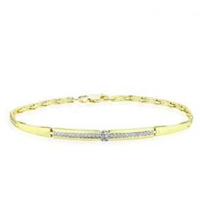 Браслет из лимонного золота Мастер Бриллиант 06M10-320373-00-00 с бриллиантом 06M10-320373-00-00 фото