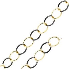 Браслет из лимонного золота Мастер Бриллиант 06M10-320381-00-48 с чёрным бриллиантом 06M10-320381-00-48 фото