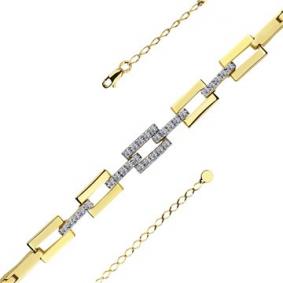 Браслет из лимонного золота Мастер Бриллиант 06M10-320402-00-00 с бриллиантом 06M10-320402-00-00 фото