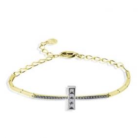 Браслет из лимонного золота Мастер Бриллиант 06M10-320404-00-00 с бриллиантом 06M10-320404-00-00 фото