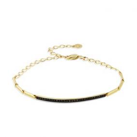 Браслет из лимонного золота Мастер Бриллиант 06M10-320412-00-48 с чёрным бриллиантом 06M10-320412-00-48 фото