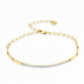 Браслет из лимонного золота Мастер Бриллиант 06M10-320412-00-70 с бриллиантом 06M10-320412-00-70 фото