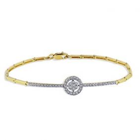 Браслет из лимонного золота Мастер Бриллиант 06M10-320420-00-00 с бриллиантом 06M10-320420-00-00 фото