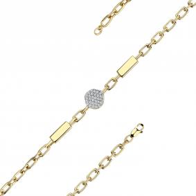 Браслет из лимонного золота Мастер Бриллиант 06M10-320423-00-00 с бриллиантом 06M10-320423-00-00 фото