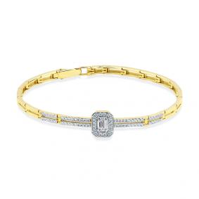 Браслет из лимонного золота Мастер Бриллиант 06M10-320427-01-00 с бриллиантом 06M10-320427-01-00 фото