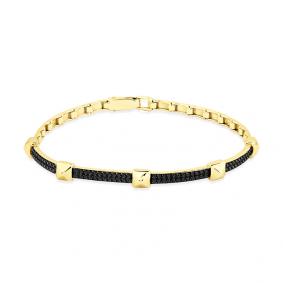Браслет из лимонного золота Мастер Бриллиант 06M10-320441-00-48 с чёрным бриллиантом 06M10-320441-00-48 фото