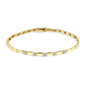 Браслет из лимонного золота Мастер Бриллиант 06M10-320446-00-00 с бриллиантом 06M10-320446-00-00 фото