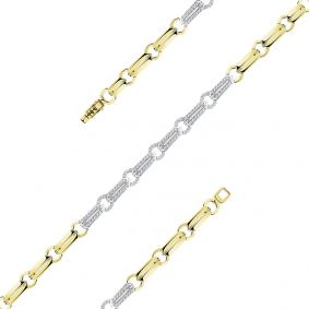 Браслет из лимонного золота Мастер Бриллиант 06M10-320453-00-00 с бриллиантом 06M10-320453-00-00 фото