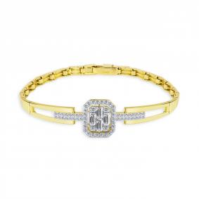 Браслет из лимонного золота Мастер Бриллиант 06M10-320473-00-00 с бриллиантом 06M10-320473-00-00 фото