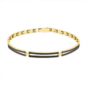 Браслет из лимонного золота Мастер Бриллиант 06M10-320475-00-48 с чёрным бриллиантом 06M10-320475-00-48 фото