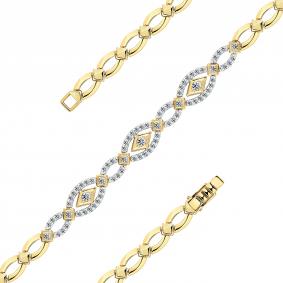 Браслет из лимонного золота Мастер Бриллиант 06M10-320502-00-00 с бриллиантом 06M10-320502-00-00 фото