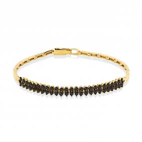 Браслет из лимонного золота Мастер Бриллиант 06M10-320504-00-48 с чёрным бриллиантом 06M10-320504-00-48 фото