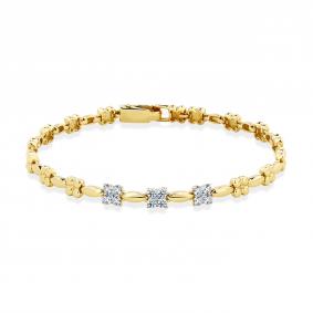 Браслет из лимонного золота Мастер Бриллиант 06M10-320516-00-00 с бриллиантом 06M10-320516-00-00 фото