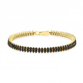 Браслет из лимонного золота Мастер Бриллиант 06M10-320521-02-48 с чёрным бриллиантом 06M10-320521-02-48 фото