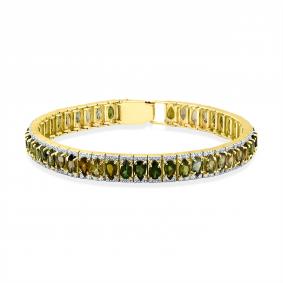 Браслет из лимонного золота Мастер Бриллиант 06M10-320522-00-55 с бриллиантом и турмалином 06M10-320522-00-55 фото
