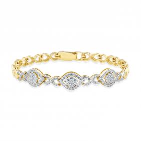 Браслет из лимонного золота Мастер Бриллиант 06M10-320524-00-00 с бриллиантом 06M10-320524-00-00 фото