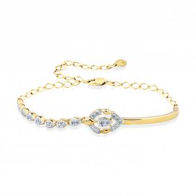 Браслет из лимонного золота Мастер Бриллиант 06M10-320532-70-00 с бриллиантом 06M10-320532-70-00 фото