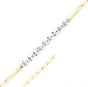 Браслет из лимонного золота Мастер Бриллиант 06M10-322 с бриллиантом 06M10-322 фото