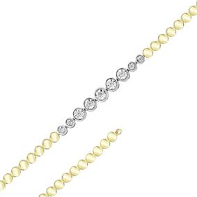 Браслет из лимонного золота Мастер Бриллиант 06M10-329 с бриллиантом 06M10-329 фото