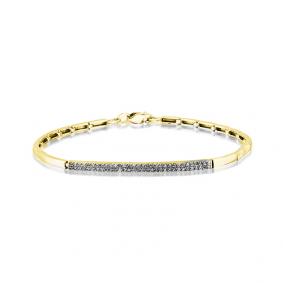 Браслет из лимонного золота Мастер Бриллиант 06M10-348 с бриллиантом 06M10-348 фото