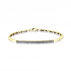 Браслет из лимонного золота Мастер Бриллиант 06M10-348/1 с бриллиантом 06M10-348/1 фото