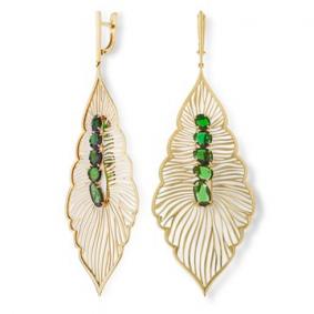 Серьги из лимонного золота Мастер Бриллиант 06M2-000-016-18 с турмалином 06M2-000-016-18 фото