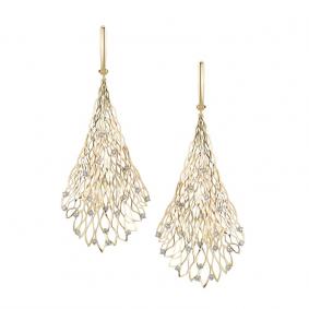 Серьги из лимонного золота Мастер Бриллиант 06M2-000-019 с бриллиантом 06M2-000-019 фото