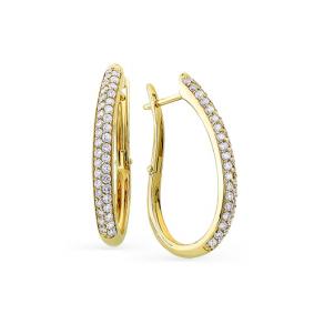 Серьги из лимонного золота Мастер Бриллиант 06M2-104-211 с бриллиантом 06M2-104-211 фото