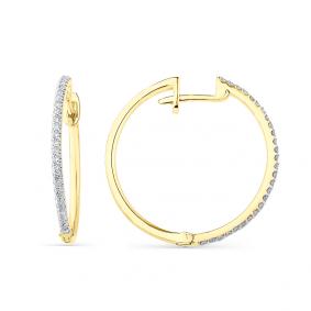 Серьги из лимонного золота Мастер Бриллиант 06M2-106-984 с бриллиантом 06M2-106-984 фото