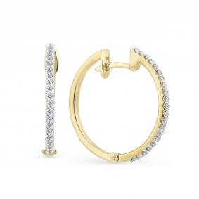 Серьги из лимонного золота Мастер Бриллиант 06M2-107-129 с бриллиантом 06M2-107-129 фото