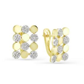 Серьги из лимонного золота Мастер Бриллиант 06M2-107-131 с бриллиантом 06M2-107-131 фото