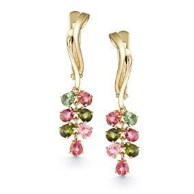 Серьги из лимонного золота Мастер Бриллиант 06M2-107-277-18-7 с турмалином 06M2-107-277-18-7 фото