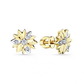 Золотые серьги-трансформеры Мастер Бриллиант с бриллиантом 06M2-107-512 06M2-107-512 фото