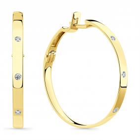 Серьги из лимонного золота Мастер Бриллиант 06M2-307764-00-00 с бриллиантом 06M2-307764-00-00 фото