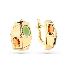 Серьги из лимонного золота Мастер Бриллиант 06M2-308042-01-55 с турмалином 06M2-308042-01-55 фото