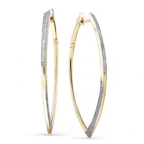 Серьги из лимонного золота Мастер Бриллиант 06M2-308062-00-00 с бриллиантом 06M2-308062-00-00 фото