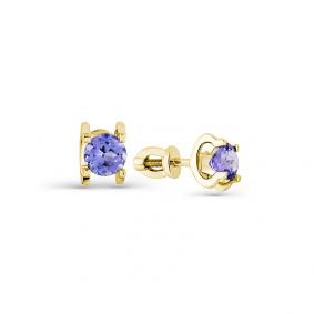 Серьги из лимонного золота Мастер Бриллиант 06M2-308239-00-31 с танзанитом 06M2-308239-00-31 фото