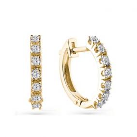 Серьги из лимонного золота Мастер Бриллиант 06M2-308434-00-00 с бриллиантом 06M2-308434-00-00 фото