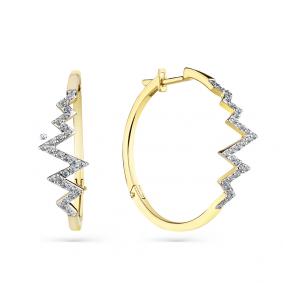 Серьги из лимонного золота Мастер Бриллиант 06M2-308481-00-00 с бриллиантом 06M2-308481-00-00 фото