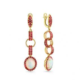 Серьги из лимонного золота Мастер Бриллиант 06M2-308511-00-56 с опалом и шпинелью 06M2-308511-00-56 фото