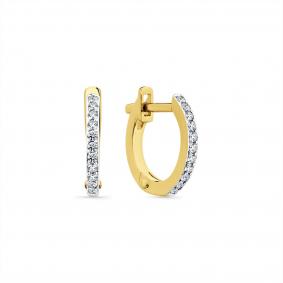 Серьги из лимонного золота Мастер Бриллиант 06M2-309021-00-00 с бриллиантом 06M2-309021-00-00 фото