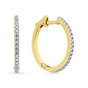 Серьги из лимонного золота Мастер Бриллиант 06M2-309025-00-00 с бриллиантом 06M2-309025-00-00 фото