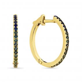 Серьги из лимонного золота Мастер Бриллиант 06M2-309025-00-56 с бриллиантом и сапфиром 06M2-309025-00-56 фото