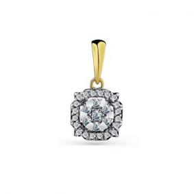 Подвеска из лимонного золота Мастер Бриллиант 06M3-308531-00-00 с бриллиантом 06M3-308531-00-00 фото