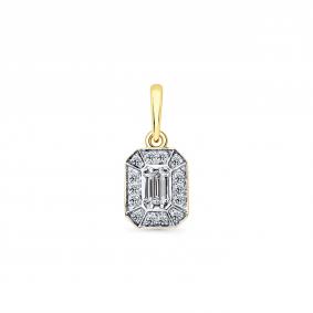 Подвеска из лимонного золота Мастер Бриллиант 06M3-308793-00-00 с бриллиантом 06M3-308793-00-00 фото