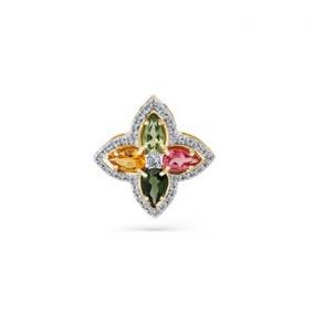 Подвеска из лимонного золота Мастер Бриллиант 06M3-330008-00-60 с бриллиантом и турмалином 06M3-330008-00-60 фото