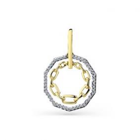 Подвеска из лимонного золота Мастер Бриллиант 06M3-330023-00-00 с бриллиантом 06M3-330023-00-00 фото
