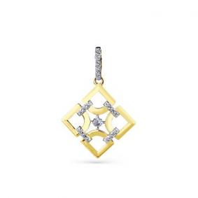 Подвеска из лимонного золота Мастер Бриллиант 06M3-330024-00-00 с бриллиантом 06M3-330024-00-00 фото