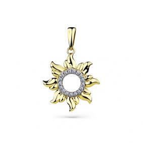 Подвеска из лимонного золота Мастер Бриллиант 06M3-330029-00-00 с бриллиантом 06M3-330029-00-00 фото